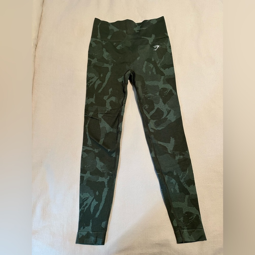 Gymshark Green Camo Adapt Seamless Legging